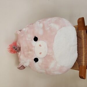 Squishmallows Fedora pink caticorn tye dye fuzzy belly large 18 inch